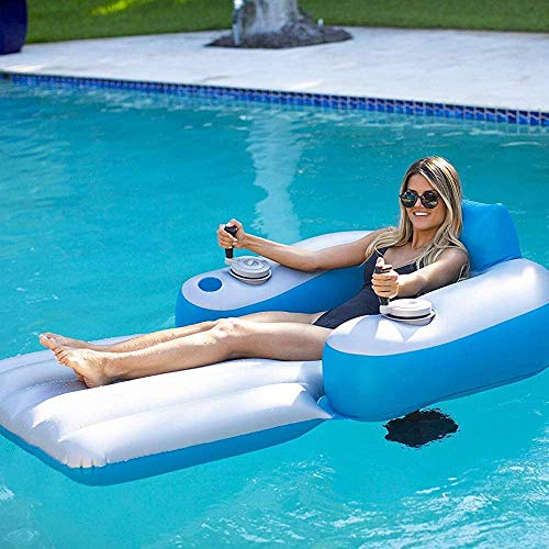 PRODUCTO 287 Splash Runner 2.5 Tumbona de piscina inflable motorizada, balsa de hamaca de agua para piscina o lago, juguete para adultos y niños, liviano, duradero, hélices cerradas con parrilla de seguridad, se requieren baterías.