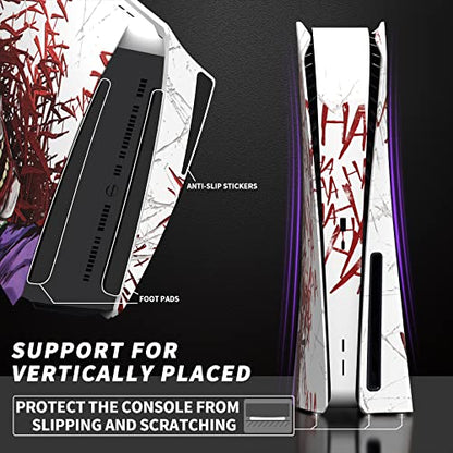 eXtremeRate eXcover Clown Hahaha Cubierta superior inferior compatible con consola ps5 Disc Edition, placa frontal de repuesto compatible con consola ps5 versión disco - Consola NO incluida