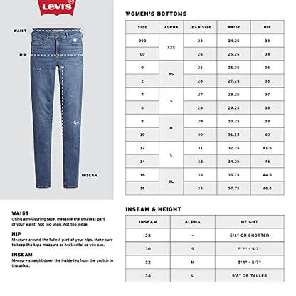 PRODUCTO 560 Pantalones cortos Levi's Premium Ribcage para mujer, Bernal Frost (sin agua), 25