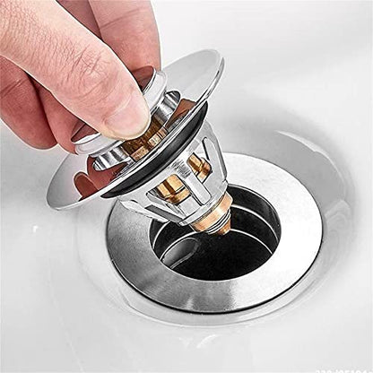 PRODUCTO 241 Tapón universal para fregadero de baño, tapón de bañera de 1,1 ~ 1,5 pulgadas para desagües de fregadero de cocina, filtro de drenaje de fregadero antiobstrucción con recogedor de pelo (plata)