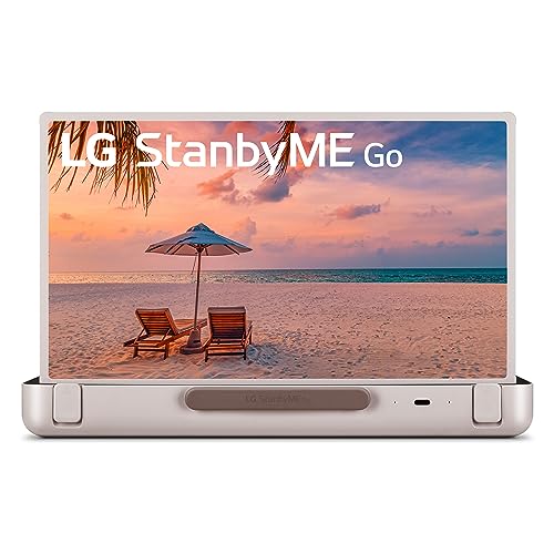 PRODUCTO 6 LG StanbyME Go Pantalla táctil inteligente portátil 1080P de 27 pulgadas (27LX5QKNA, modelo 2023), beige calmante