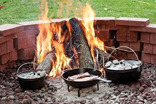 Sartén Lodge de hierro fundido con mango caliente de silicona roja, 12 pulgadas