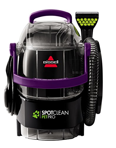 BISSELL SpotClean Pet Pro Limpiador de alfombras portátil, 2458, Grapevine Purple, negro, grande