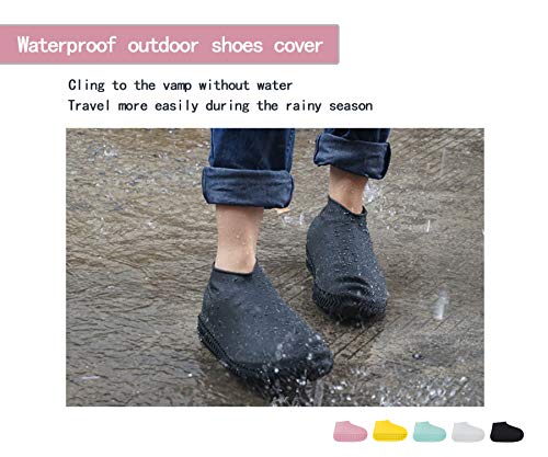 Durui Funda impermeable de silicona para zapatos, protectores de zapatos de silicona antideslizantes reutilizables para niños, mujeres y hombres.