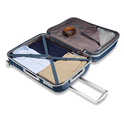 Samsonite Freeform Hardside expandible con ruedas giratorias dobles, equipaje de mano de 21 pulgadas, azul marino