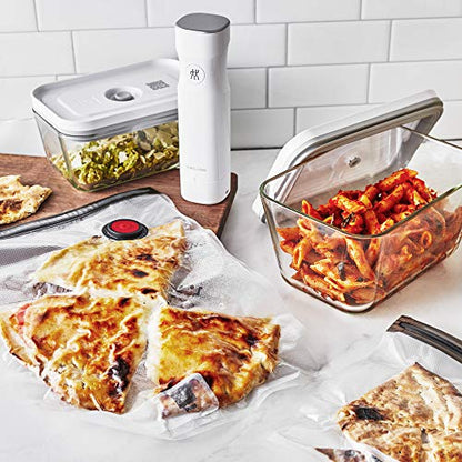 PRODUCTO 332 ZWILLING Fresh & Save Juego de iniciación de máquina selladora al vacío de 7 piezas, bolsas Sous Vide, preparación de comidas, recipientes herméticos para almacenamiento de alimentos de vidrio