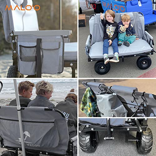 PRODUCTO 326 The Lounge Wagon – El único vagón que se convierte en una silla para 2 personas - Carro 3 en 1 - Red de carga incluida - Ultimate Beach Wagons - Sillas de playa para adultos - Vagón deportivo (el paraguas se vende por separado)