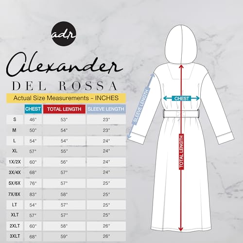 Alexander Del Rossa Albornoz para Hombre, Albornoz de Felpa Polar con Capucha, Dos Grandes Bolsillos Delanteros y Cierre de Corbata, Verde Cebolleta, XL