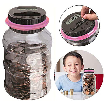 PRODUCTO 109 Tarro de dinero para contar dinero, alcancía Winnsty, contador de monedas digital con pantalla LCD, caja de ahorro de dinero de gran capacidad para niños y adultos como regalo en Navidad, cumpleaños (rosa)