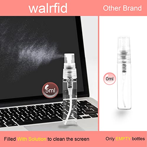 Walrfid Kit de pulverizador limpiador de pantalla para teclado de computadora portátil, para Airpods Pro, MacBook, iPad, iPhone, iPod, electrónica, Airpod, herramienta de cepillo para PC, TV, teléfono, computadora, 5 ml, limpiador de pantallas en aerosol