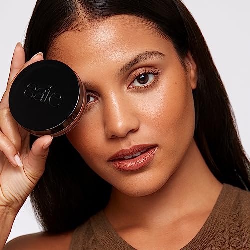 Saie Sun Melt Bronzer - Bronceador en crema-bálsamo para esculpir el rostro - Contorno en crema con acabado aterciopelado - Bronce medio (1 oz)