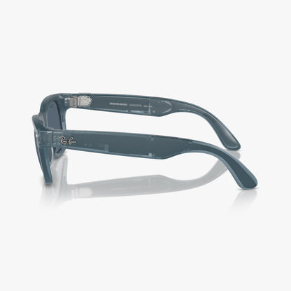 PRODUCTO 371 Ray-Ban Meta - Gafas inteligentes Wayfarer (estándar) - Jeans mate transparente, polarizado azul polvoriento