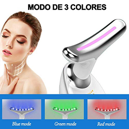 Masajeador facial antiarrugas Dispositivo para esculpir el rostro Dispositivo facial antienvejecimiento para los ojos y el cuello para mujeres y hombres (blanco)