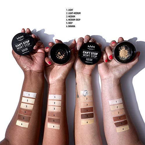 PRODUCTO 7 NYX PROFESSIONAL MAKEUP Can't Stop Won't Stop Polvos fijadores sueltos - Claro-Medio