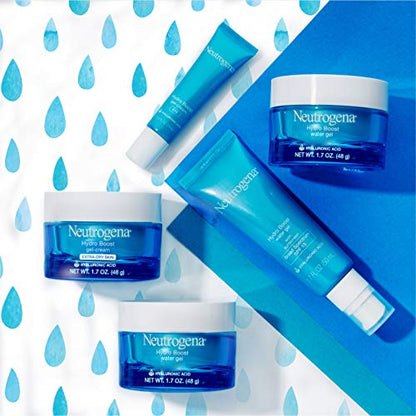 Neutrogena Hydro Boost Water Gel humectante facial sin fragancia, 1.7 fl. oz, gel limpiador facial hidratante Hydro Boost con ácido hialurónico, 2 oz, tamaño de viaje