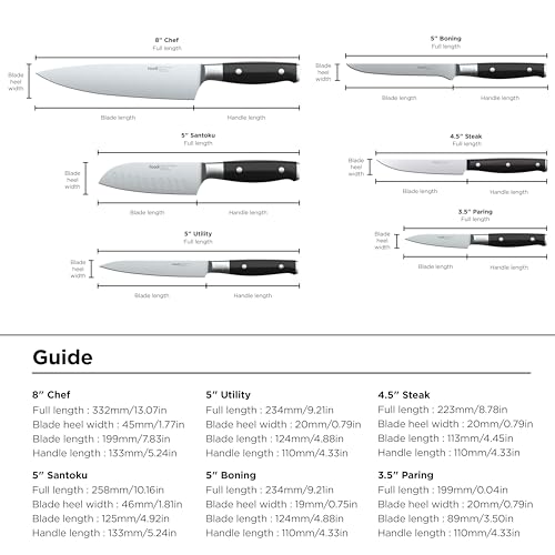 Ninja K32014 Foodi NeverDull Premium Knife System, juego de bloques de cuchillos de 14 piezas con afilador incorporado, cuchillos alemanes de acero inoxidable, negro