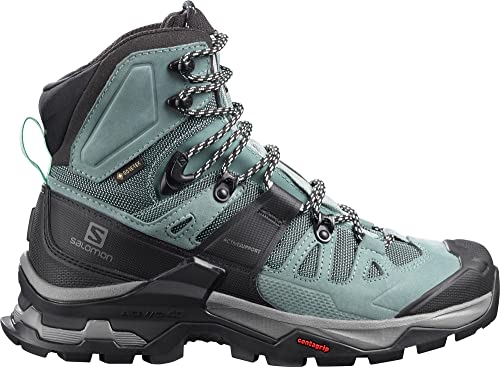 Salomon Quest 4 Gore-TEX Botas de montaña para mujer, pizarra/trooper/opal azul, 8.5