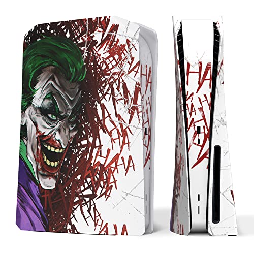 eXtremeRate eXcover Clown Hahaha Cubierta superior inferior compatible con consola ps5 Disc Edition, placa frontal de repuesto compatible con consola ps5 versión disco - Consola NO incluida