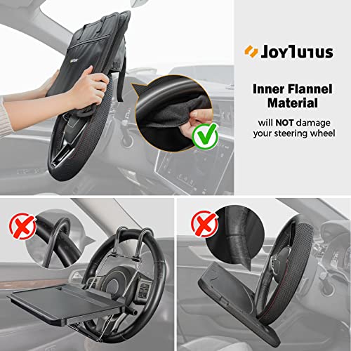 JOYTUTUS Bandeja para Comer en el Volante 3 en 1 , Escritorio para computadora portátil en el Asiento Trasero del Auto, Bolsa de Oficina Multifuncional para el Auto, Mesa de Trabajo para Escribir, Organizador de Auto para niños, Viajeros, Familia