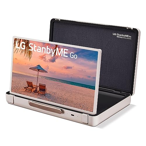 PRODUCTO 6 LG StanbyME Go Pantalla táctil inteligente portátil 1080P de 27 pulgadas (27LX5QKNA, modelo 2023), beige calmante