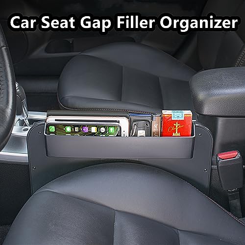 HZGAMER 2 in 1 Car Steering Wheel Tray/Car Seat Gap Filler Organizer, Car Steering Wheel Desk for Laptop Eating Working, Car Organizer Front Seat for Holding Phone, Sunglasses, Money, Cards, Keys