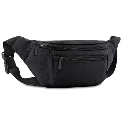 PRODUCTO 593-4 Riñonera para hombres y mujeres, riñonera cruzada, riñonera para viajes, caminar, correr, senderismo, ciclismo, fácil de llevar cualquier teléfono, billetera (negro)