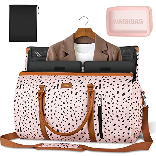 PRODUCTO 177 Bolsa de ropa para viajes con bolsa de aseo Bolsa convertible para llevar en el fin de semana Bolsas de viaje grandes para mujeres Maleta colgante 2 en 1 Bolsas de viaje para trajes para mujeres y hombres Juego de 3 piezas