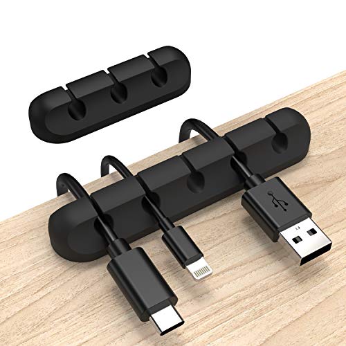 PRODUCTO 89 INCHOR Organizador de cables, clips para cables, soporte para cables, gestión de cables, clips para cables de alimentación, 2 paquetes de organizadores de cables para el hogar y la oficina del coche (5, 3 ranuras)