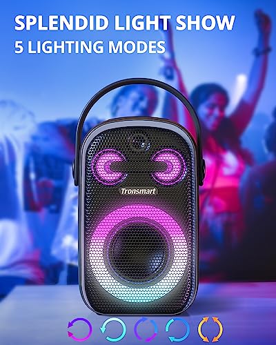 Altavoz Bluetooth portátil para fiestas Tronsmart Halo 100, subwoofer con calidad de sonido HIFI para animar tu fiesta. Emparejamiento estéreo inalámbrico mediante aplicación, tiempo de reproducción de 18 horas, resistencia al agua IPX6,