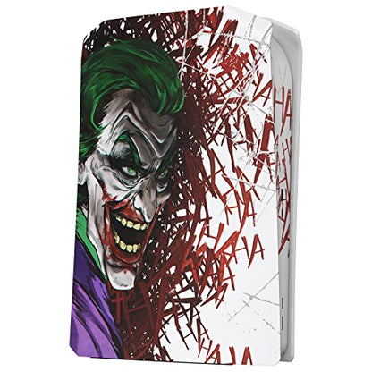 eXtremeRate eXcover Clown Hahaha Cubierta superior inferior compatible con consola ps5 Disc Edition, placa frontal de repuesto compatible con consola ps5 versión disco - Consola NO incluida