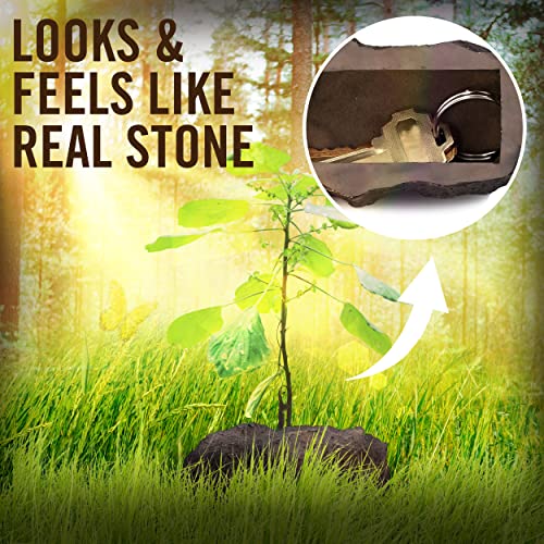 RamPro Hide-a-Spare-Key Fake Rock - Looks & Feels like Real Stone - Safe for Outdoor Garden or Yard, Geocaching (1)