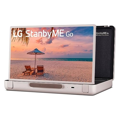 PRODUCTO 6 LG StanbyME Go Pantalla táctil inteligente portátil 1080P de 27 pulgadas (27LX5QKNA, modelo 2023), beige calmante