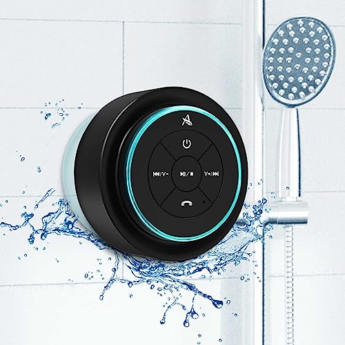 XLeader, altavoz de ducha actualizado, altavoz inalámbrico Bluetooth impermeable certificado IPX7, regalos electrónicos para niñas, niños, hombres, mujeres y niños, mini altavoz portátil de 5 W con ventosa y micrófono para baño