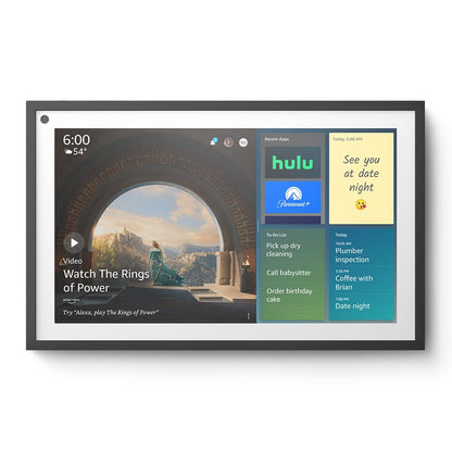 PRODUCTO 98 Paquete Echo Show 15 | Incluye Echo Show 15 | Pantalla inteligente Full HD de 15,6" con Alexa y Fire TV integrados, control remoto y marco incluidos