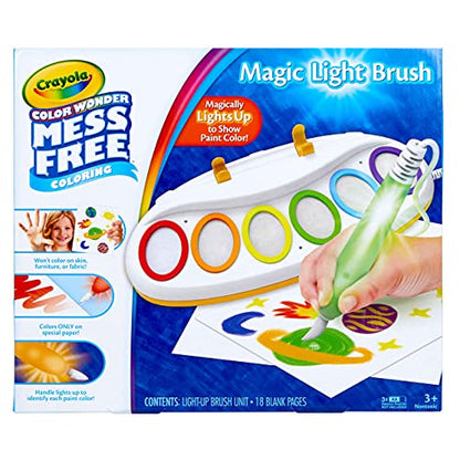 Crayola Color Wonder Magic Light Brush, pintura sin ensuciar, regalo para niños, 3, 4, 5, 6