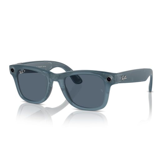 PRODUCTO 371 Ray-Ban Meta - Gafas inteligentes Wayfarer (estándar) - Jeans mate transparente, polarizado azul polvoriento