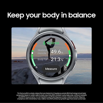 PROCUCTO 71 SAMSUNG Galaxy Watch 6 Classic 43 mm Reloj inteligente Bluetooth, bisel giratorio, rastreador de ejercicios, zonas de FC personalizadas, entrenamiento del sueño, monitor cardíaco, sensor BIA, información de salud, versión para EE. UU., negro