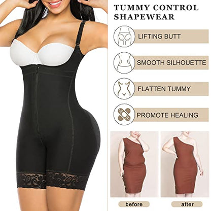 YIANNA Fajas Colombianas Fajas para Mujer Postparto Control De Barriga Body Shaper Butt Lifter Body,YA7212-Negro-L