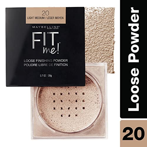 Maybelline New York Fit Me Loose Setting Powder, Face Powder Makeup & Finishing Powder, Light Medium, 1 Count