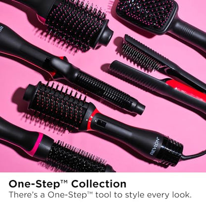 REVLON One-Step Volumizer Enhanced 1.0 Secador de pelo y cepillo de aire caliente | Ahora con motor mejorado | Exclusivo de Amazon (negro)