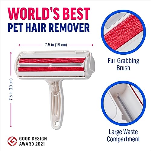 Chom Chom Roller Removedor de pelo para mascotas y rodillo de pelusa reutilizable – ChomChom removedor de pelo para gatos y perros para muebles, sofá, alfombras, ropa y ropa de cama – Herramienta portátil de eliminación de pelo multisuperficie