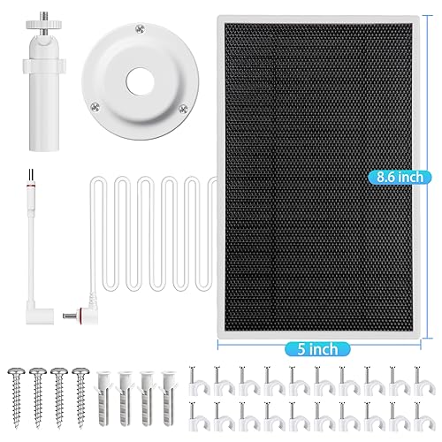 1 paquete: panel solar para cámara Ring compatible con batería Ring Stick Up Cam y Ring Spotlight Cam Plus