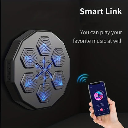 PRODUCTO 32 Máquina de boxeo de música Boxeador de música para montaje en pared para el hogar, máquina de boxeo de música inteligente con Bluetooth, objetivo de pared de reacción de boxeo para niños adultos en el gimnasio en casa