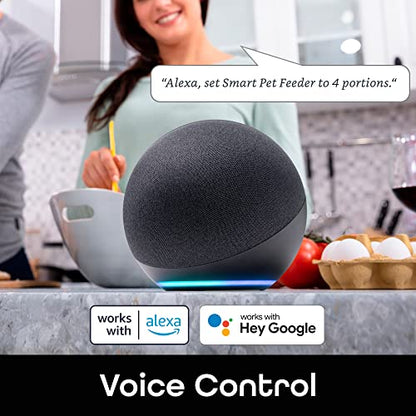 PRODUCTO 283 Geeni Comedero Inteligente, Comedero Automático para Perros y Gatos de 4 Litros, Control Wi-Fi Compatible con Alexa y Google Home