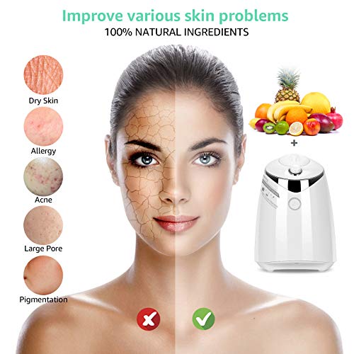 JJ.Yoma Máquina para hacer cremas faciales, máquina profesional para mascarillas faciales, colágeno, frutas y verduras, fabricante automático de mascarillas para el cuidado facial con recordatorio de voz humana