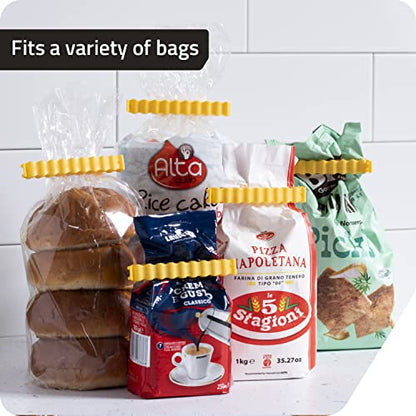 Clips para papas fritas: 12 lindos clips para bolsas con forma de papas fritas para sellar paquetes de alimentos abiertos | Divertidos clips para bolsas de comida en una caja magnética para tenerlos siempre a mano | Lindos accesorios de cocina