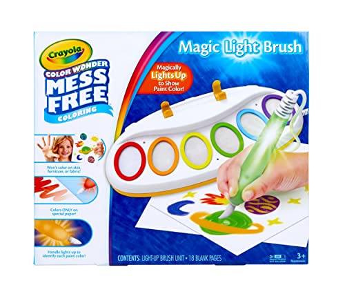 Crayola Color Wonder Magic Light Brush, pintura sin ensuciar, regalo para niños, 3, 4, 5, 6