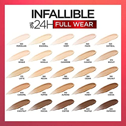 L’Oréal Paris Makeup Infallible Full Wear Waterproof Matte Concealer, Almond