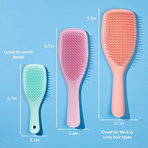 Tangle Teezer The Mini Ultimate Detangling Brush, Dry and Wet Hair Brush Detangler for Traveling and Small Hands, Sea Green