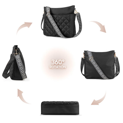 PRODUCTO 571 BBCREAT Bolsos de Hombro para Mujer, Bolsos de Diseño de Moda con Monedero de Embrague Bolso Tejido Hecho a Mano con Cierre de Cremallera para Mujer